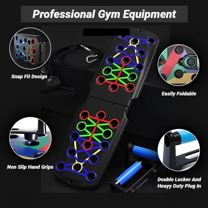 Portable Multifunctional Push up Board Fitness and Muscle Training Device for at Home Workouts