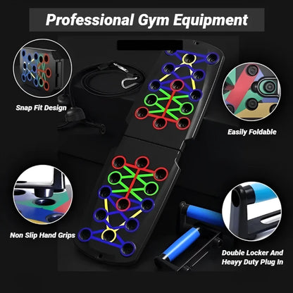 Portable Multifunctional Push up Board Fitness and Muscle Training Device for at Home Workouts